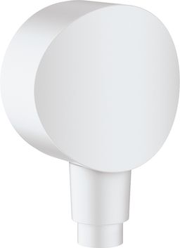 Hansgrohe Hadicová spojka FixFit so spätným ventilom a plastovým pripojovacím kolenom, matná biela 26453700