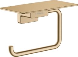 Hansgrohe AddStoris Držiak toaletného papiera s poličkou, brúsený bronz, 41772140