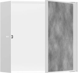 Hansgrohe XtraStoris Rock Zápustná polica s dvierkami na obkladačky 30x30x14 cm, biela 56091700