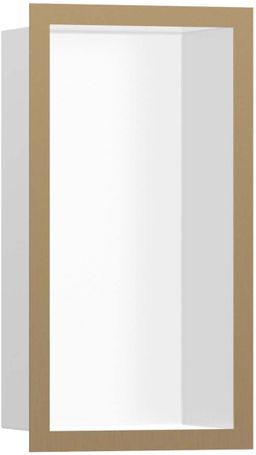 Hansgrohe XtraStoris Individuálna zapustená polica 30x15x10 cm, matná biela/bronzová 56096140