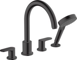 Hansgrohe Vernis Blend Vaňová okrajová batéria, 4-otvorová, matná čierna 71456670