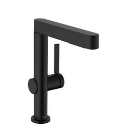Hansgrohe Finoris Umývadlová batéria so sprchou, odtok, čierna podložka 76063670