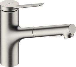 Hansgrohe Zesis M33 Dřezová baterie s vytažitelnou sprchou, 2jet, nerezová ocel 74800800
