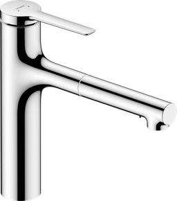 Hansgrohe Zesis M33 Dřezová baterie s vytažitelnou sprchou, 2jet, sBox lite, chrom 74804000