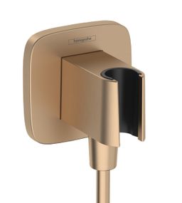 Hansgrohe Držiak sprchy FixFit Q s prípojkou na hadicu, brúsený bronz 26887140
