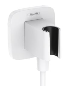 Hansgrohe Držiak sprchy FixFit Q s prípojkou na hadicu, biely matný 26887700