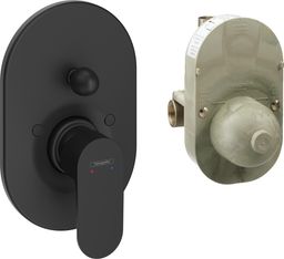 Hansgrohe Rebris S Vaňová batéria pod omietku, sada s telesom, čierna matná 72448670