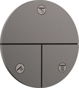Hansgrohe Splachovací ventil ShowerSelect s 3 výstupmi, brúsený čierny chróm 15558340