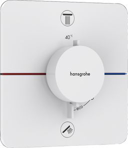Hansgrohe ShowerSelect Comfort Q Termostatická batéria s bezpečnostnou kombináciou, matná biela 15586700