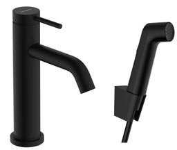 Hansgrohe Tecturis S Umývadlová batéria s bidetovou sprchou a hadicou, matná čierna 73211670