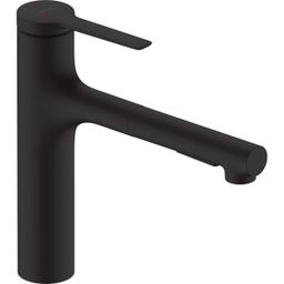 Hansgrohe Zesis M33 Umývadlová batéria s vyťahovacou sprchou, 2 trysky, matná čierna 74822670