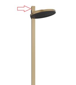 Hansgrohe Náhradný uzáver pre štvorcovú sprchovú tyč, brúsený bronz 94518140