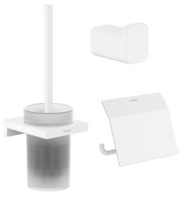Hansgrohe AddStoris Sada príslušenstva pre WC, biela matná