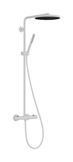 Hansgrohe Pulsify S Puro Sprchový termostatický systém Eco, matná bílá 24223700