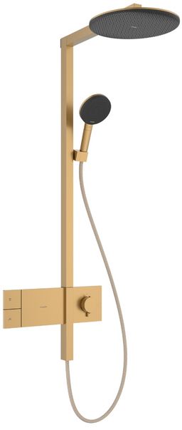 Hansgrohe Raindance Alive S Showerpipe Sprchová súprava s termostatom, 1 jet, kartáčovaný bronz 24582140