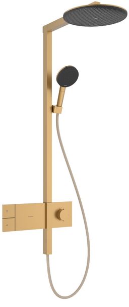 Sprchová súprava Hansgrohe Raindance Alive S s termostatom, EcoSmart, 1 jet, kartáčovaný bronz 24583140