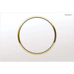 Geberit Sigma10 Predné ovládacie tlačidlo biele/zlaté 115.758.KK.5
