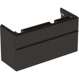 Geberit Smyle Štvorcová kúpeľňová skrinka pre dvojité umývadlo 118,4 cm, láva 500.356.JK.1