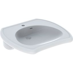 Geberit Vitalis Bezbariérové umývadlo 55 x 55 cm s otvorom a prepadom, biele 501.542.01.1