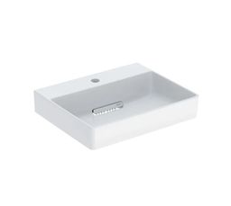 Geberit One Umyvadlo na desku 50x41 cm s otvorem, vývod vodorovný, bílá/KeraTect 505.024.00.1