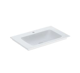 Geberit One Umyvadlo nábytkové 75x48 cm, vývod svislý, otvor uprostřed, Bílá/KeraTect 505.010.01.2