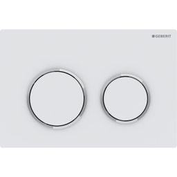 Geberit Omega20 Ovládacie tlačidlo, biely mat/chróm 115.085.JT.1