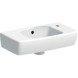 Geberit Selnova Kompaktné umývadlo s úložným priestorom 45x25 cm, s priehradkou na batérie vpravo, biele 500.318.01.5