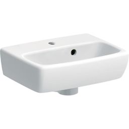 Geberit Selnova Štvorcové umývadlo 36x28x cm, s asymetrickým prepadom, biele 500.316.01.7