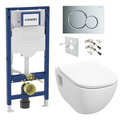 Geberit Set modulu do sadrokartónu,  WC Diana New a tlačidlá, chróm KBE011