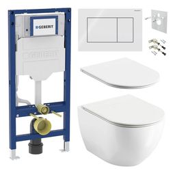 Geberit Set modulu do sadrokartónu, WC Urban City a tlačidlá, biela KBE026