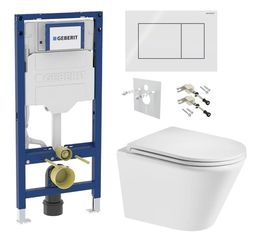 Geberit Set modulu do sadrokartónu, WC Spinex a tlačidlá, biela KBE044