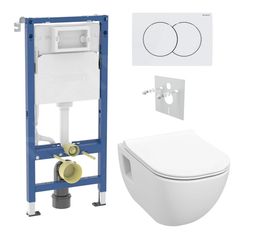 Geberit Set modulu do sadrokartónu, WC Diana New a tlačidlá, biela KBE110