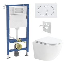 Geberit Set modulu do sádrokartonu, WC Urban a tlačítka, bílá KBE112