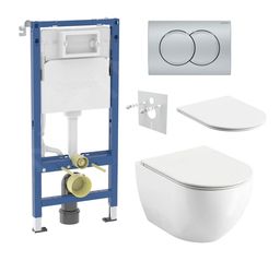 Geberit Set modulu do sádrokartonu, WC Urban City a tlačítka, chrom mat KBE117