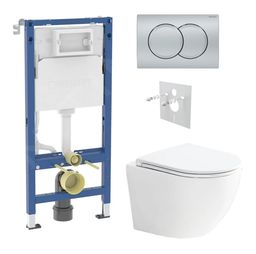 Geberit Set modulu do sádrokartonu, WC Urban a tlačítka, chrom mat KBE118