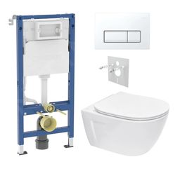 Geberit Set modulu do sadrokartónu, WC Diana New a tlačidlá, biela KBE127