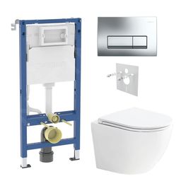 Geberit Set modulu do sádrokartonu, WC Urban a tlačítka, chrom lesk KBE136