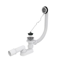 Alcadrain Vaňový sifón so zátkou 57 cm, chróm A501