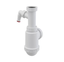 Alcadrain Drezový sifón s prepadovou maticou 6/4" a prípojkou A443P-DN50/40