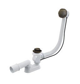 Alcadrain Automatický vaňový sifón komplet 80 cm, bronzovo-antický A55ANTIC-80