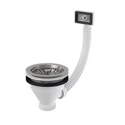 Alcadrain Výpust drezu 6/4" s nerezovou mriežkou DN115 a flexi prepadom A38