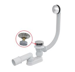 Alcadrain Vaňový sifón click/clack 57 cm, kov A504CKM