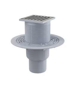 Alcadrain Podlahový odtok 105 × 105/50/75 mm rovný, mriežka z nehrdzavejúcej ocele APV203