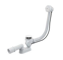 Alcadrain Automatický vaňový sifón 120 cm, biely A51BM-120