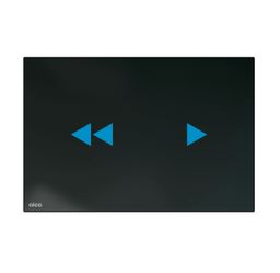 Alcadrain Ovládacie tlačidlo sklo-čierne NIGHT LIGHT-2-SLIM