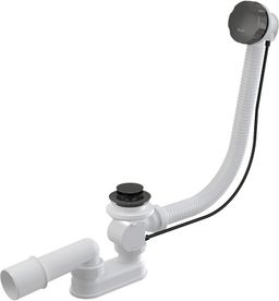 Alcadrain Automatický vaňový sifón, Gun Metal lesklý A55K-GM-P