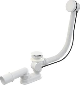 Alcadrain Vaňový automat 80 cm napúšťanie prepadom, matná biela A55KM-WHITE-80