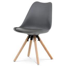 Autronic Ambient CT-762GREY Jedálenská stolička, hladká ekokoža, plast, sivá