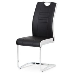 Autronic Techno DCL-406BK Jedálenská stolička, hladká ekokoža, čierna
