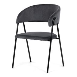 Autronic Jazz DCL-X7130GREY2 Jedálenská stolička, matný zamat, sivá